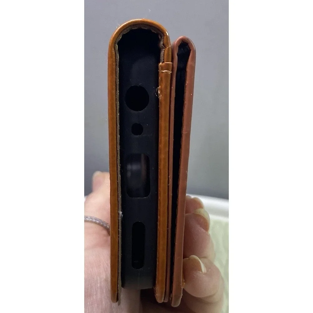 Xcase Bar Brown Leather Phone Case/Wallet/Stand For iPhone 13 Pro Max 6.75x3.25